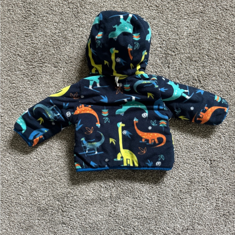 COLUMBIA Infant Double Trouble Reversible Jacket Blue/Dinosaurs 3-6 months - Picture 9 of 13